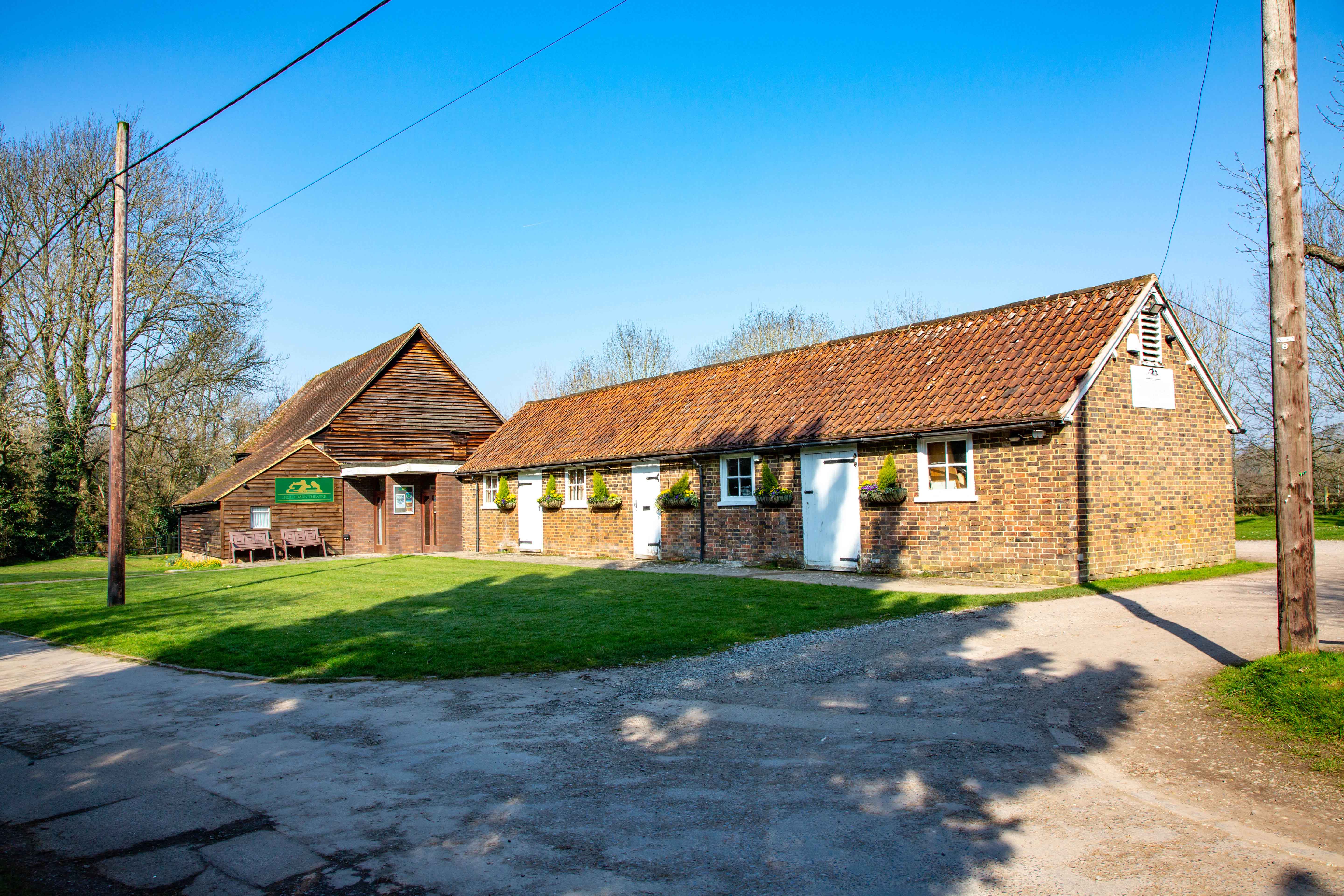 The exterior of Ifield Barn Theatre